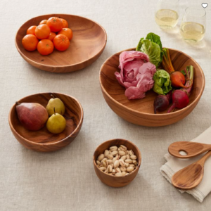 Wooden Salad Bowl Set - 5pcs