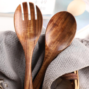 Wooden Mixing Fork & Spoon